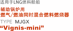 适用于LNG燃料船舶 辅助锅炉用燃油/燃气组合燃烧器 TYPE SFUGX “Vignis-mini”